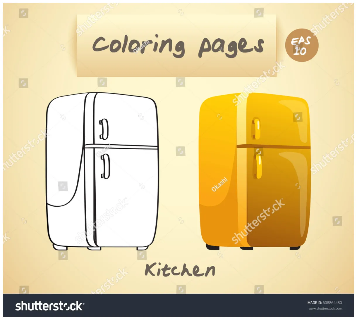 983 Fridge coloring book Images, Stock Photos & Vectors | Shutterstock
