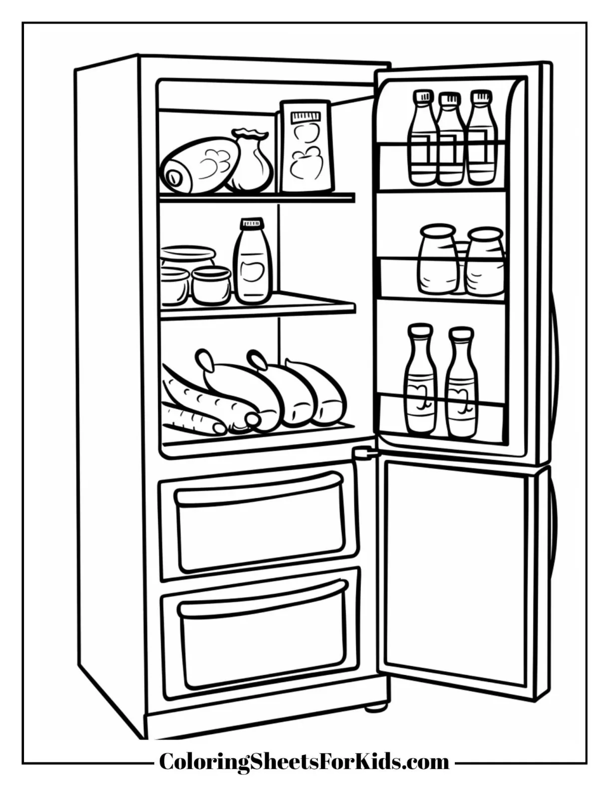 Fridge Coloring Pages (Free Download and Print) - Coloring Sheets For Kids
