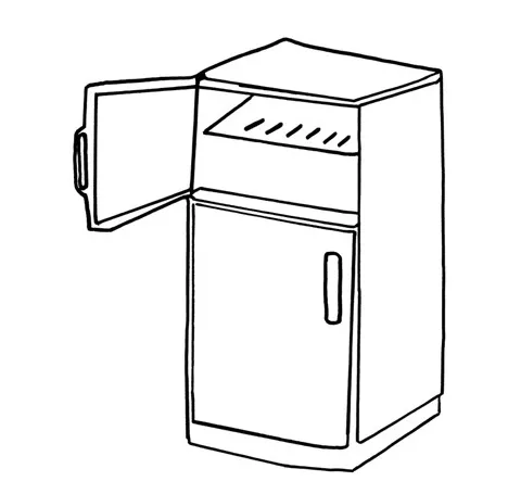 Fridge Coloring Page Coloring Pages