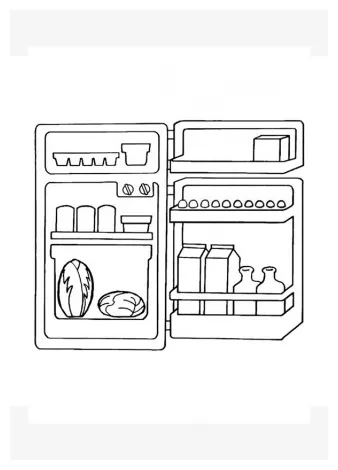Fridge Coloring Page Coloring Pages