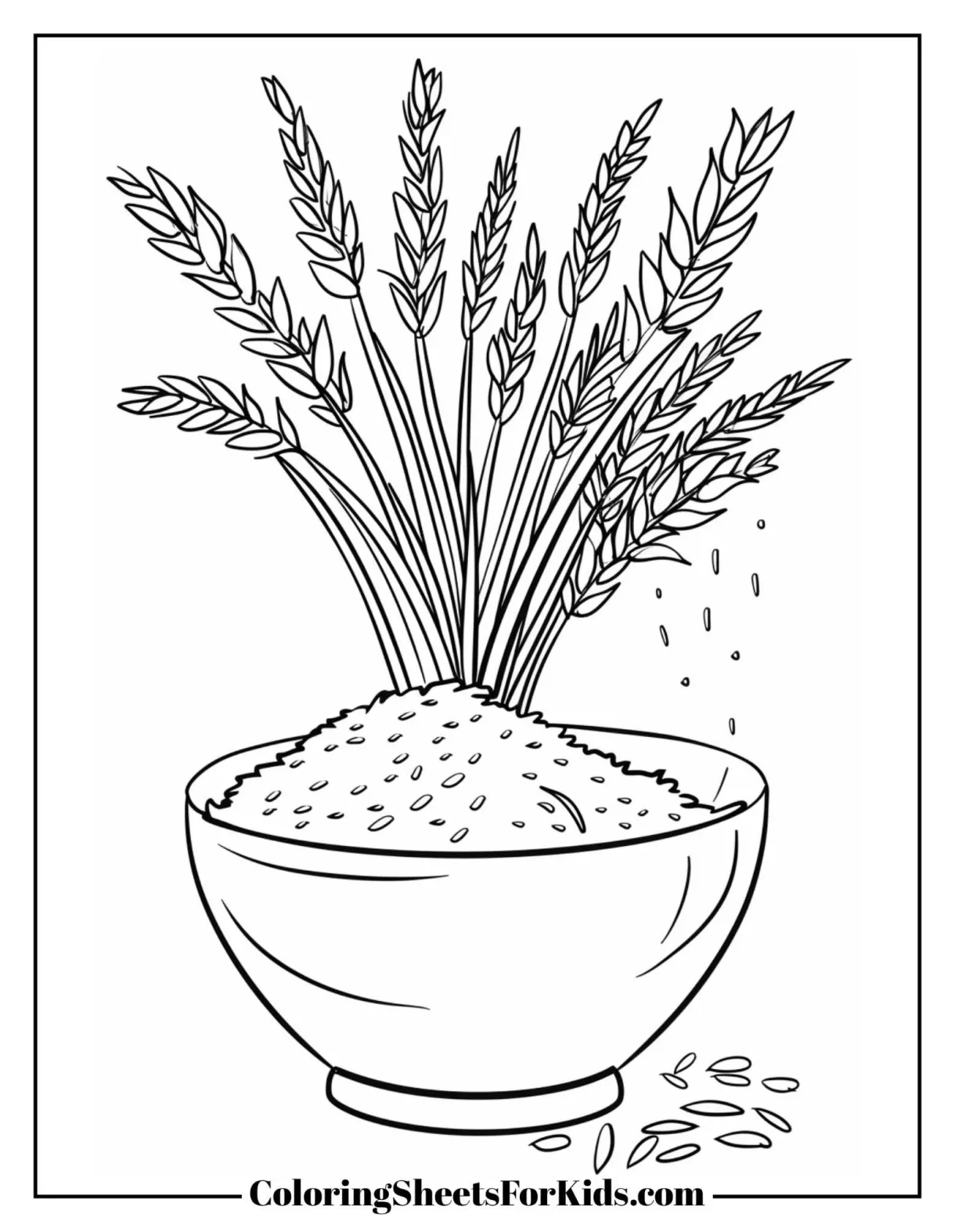 Rice plate coloring page sweet clip art cute free clip art and