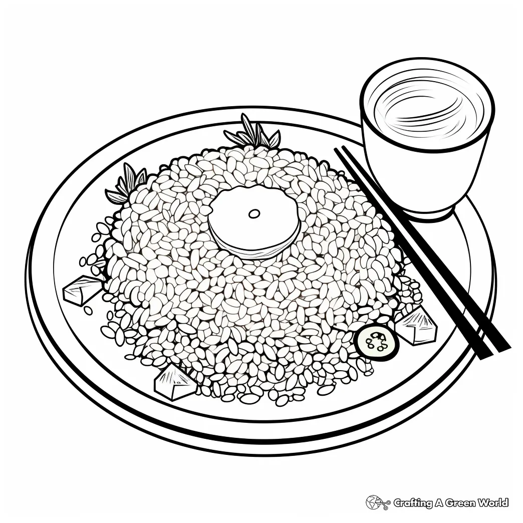 Rice plate coloring page sweet clip art cute free clip art and