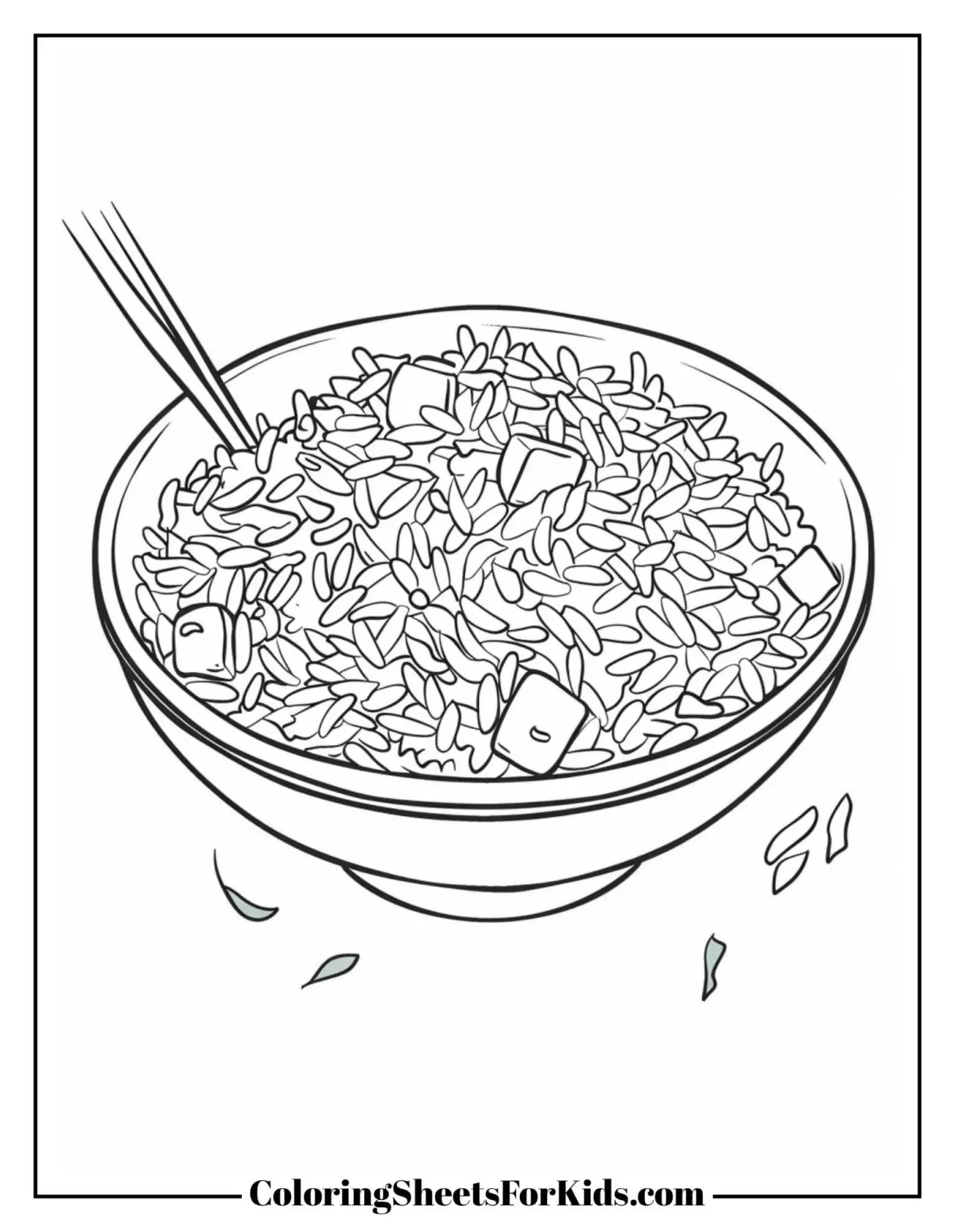 Rice plate coloring page sweet clip art cute free clip art and