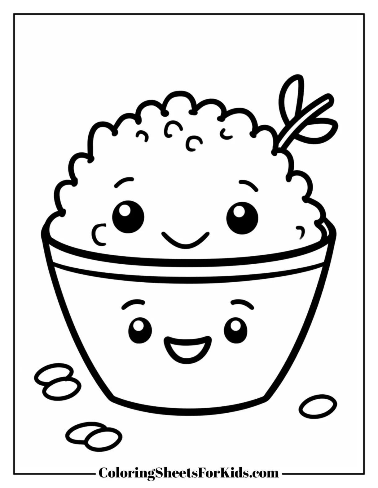 Rice plate coloring page sweet clip art cute free clip art and
