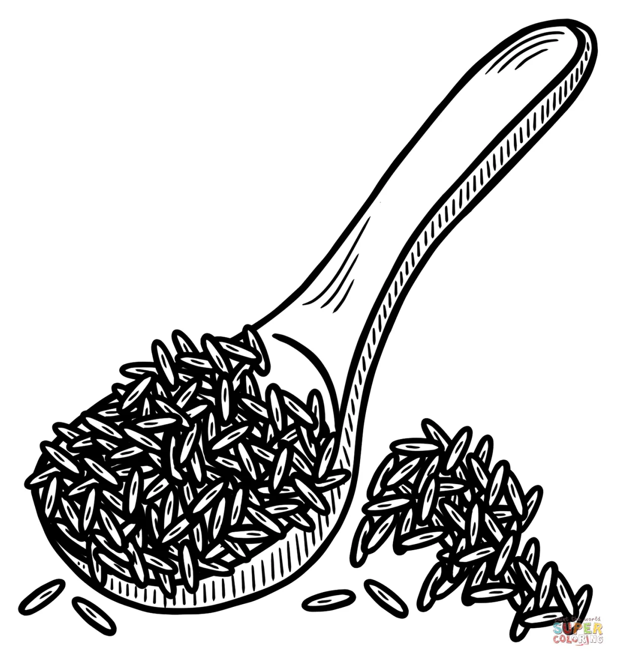 Rice coloring page rice coloring pages