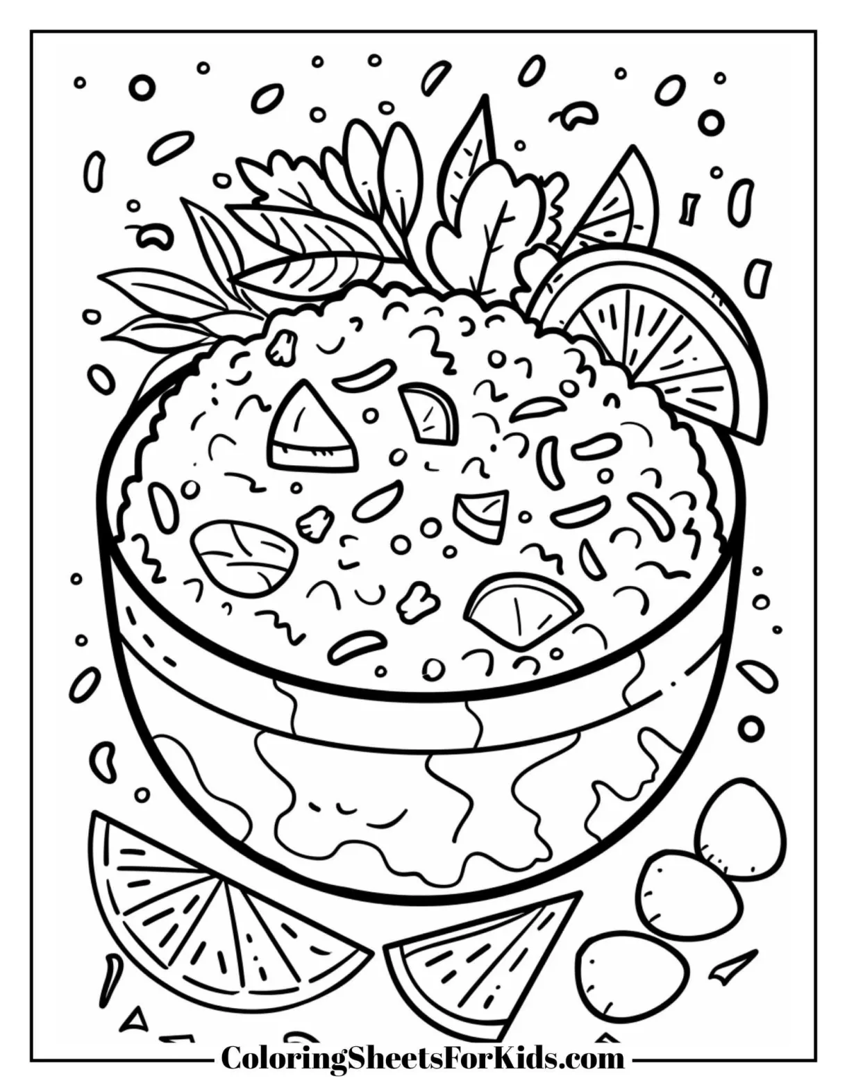 Rice coloring page rice coloring pages