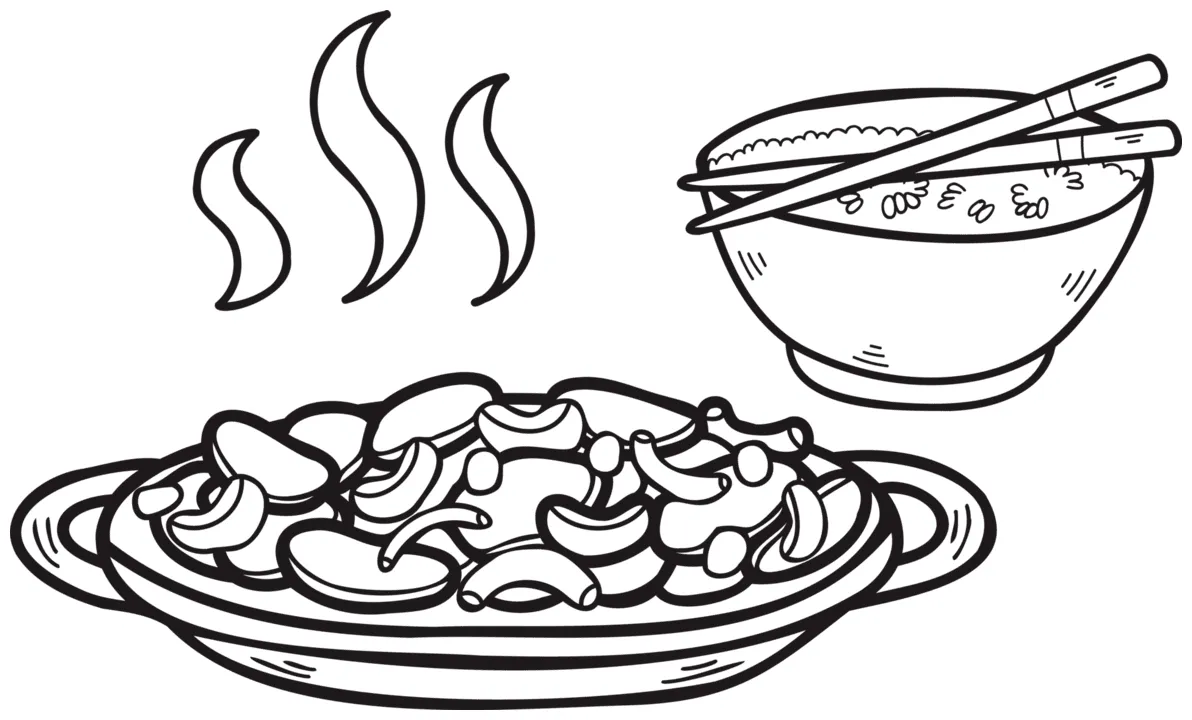 Fried rice pngs for printable coloring page