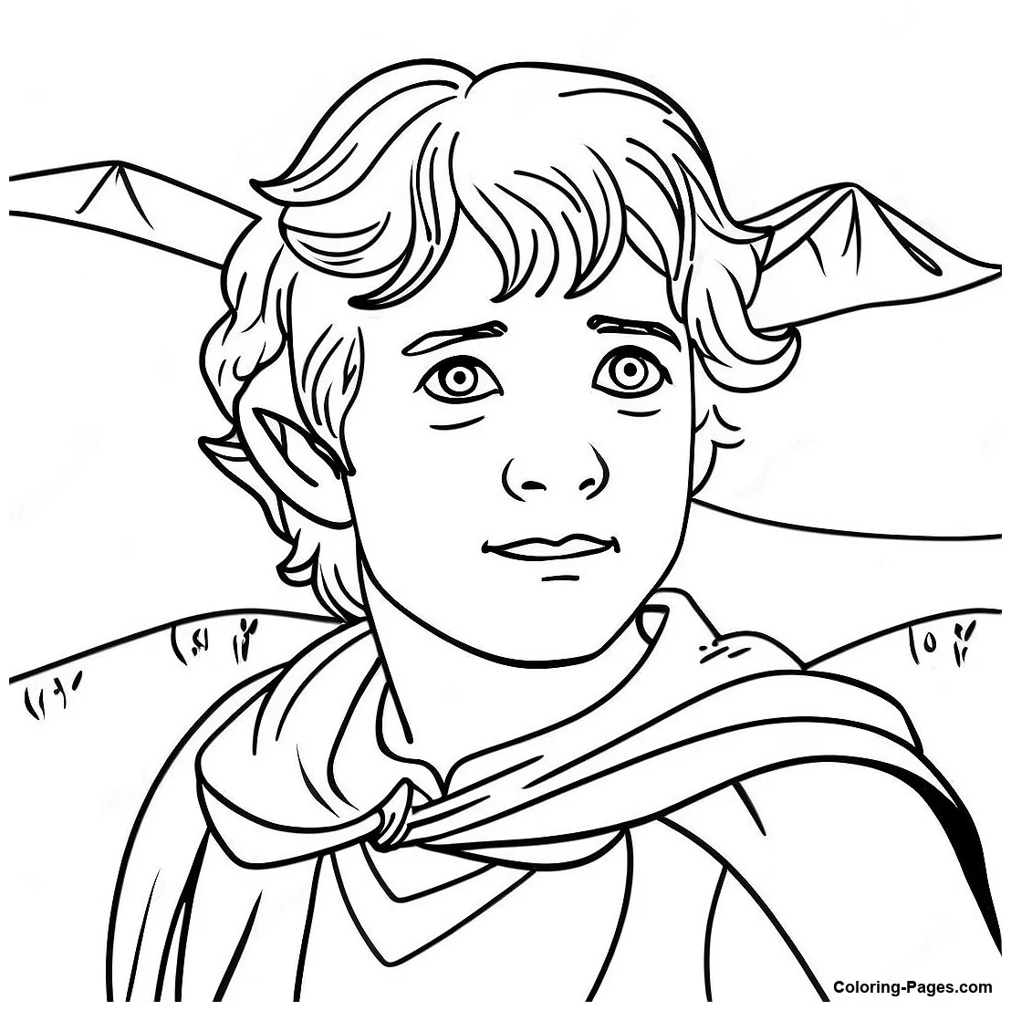 Frodo baggins adventure coloring page coloring-pages