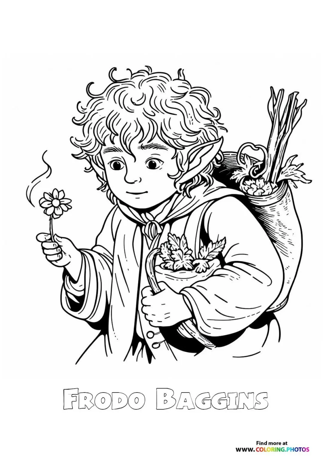 Frodo coloring pages for kids printable coloring page