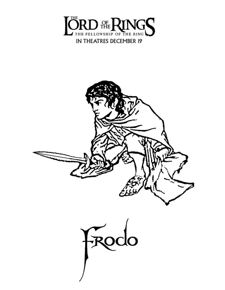 Frodo coloring page coloring pages