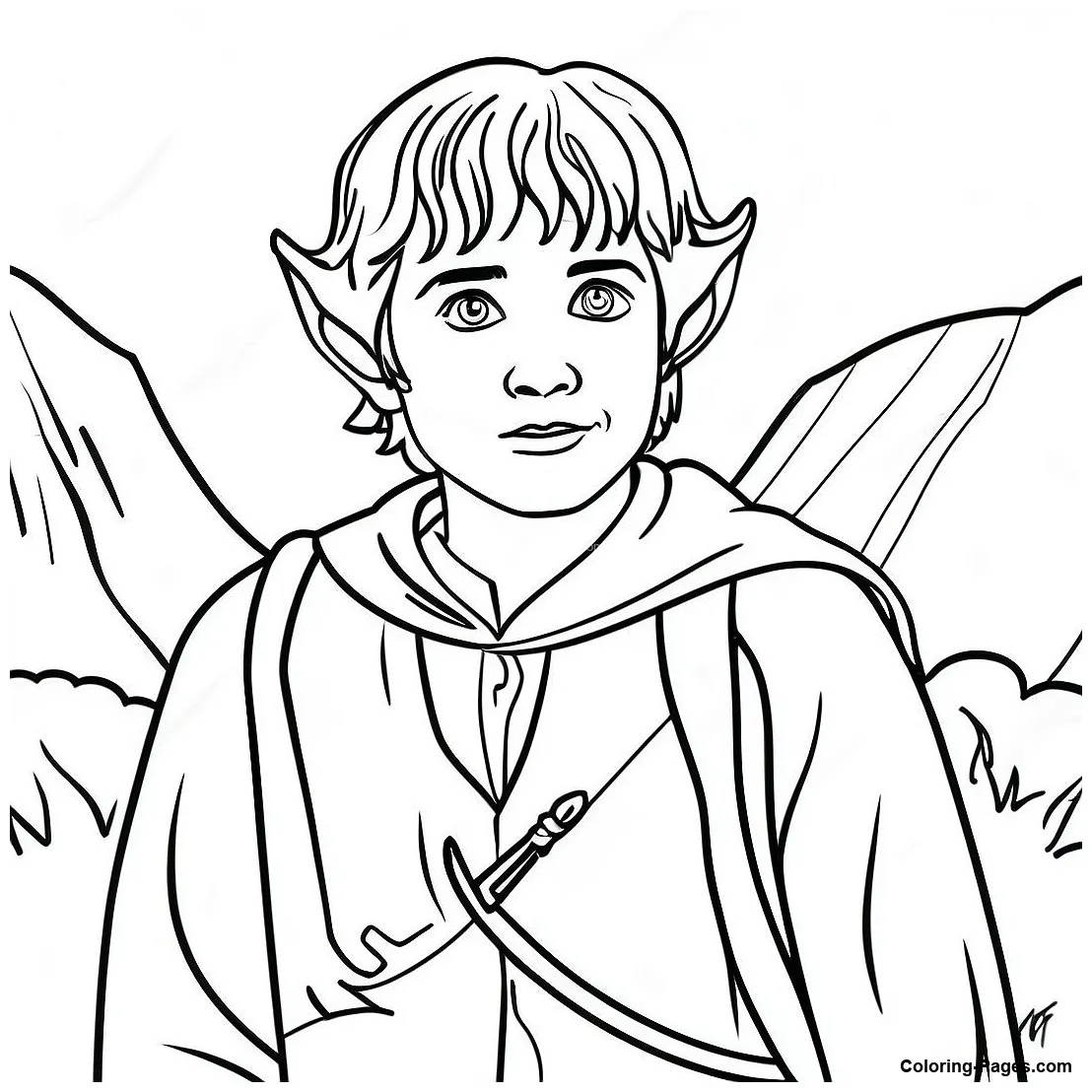 Frodo baggins adventure coloring page coloring-pages