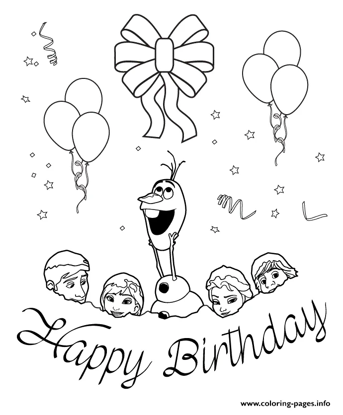 Frozen characters in snow colouring page coloring page printable