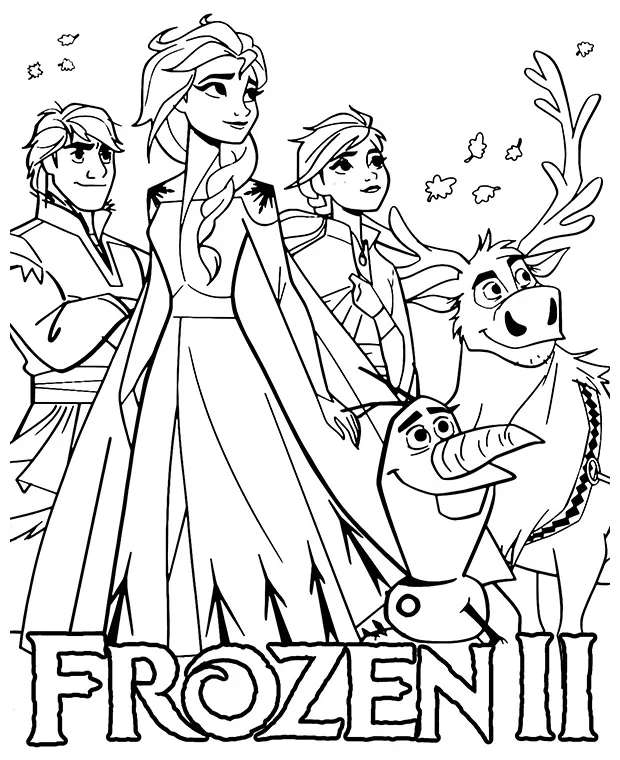 Coloring pages frozen characters