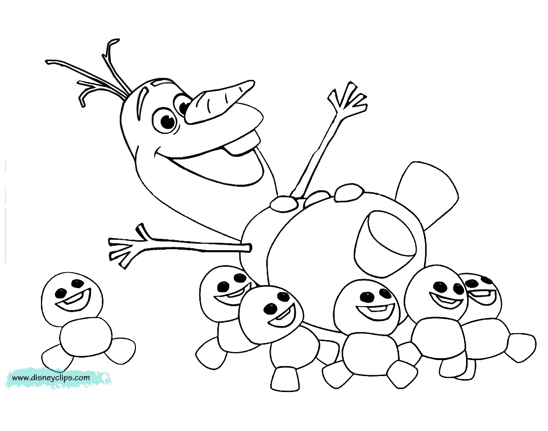 Coloring printable frozen characters team coloring