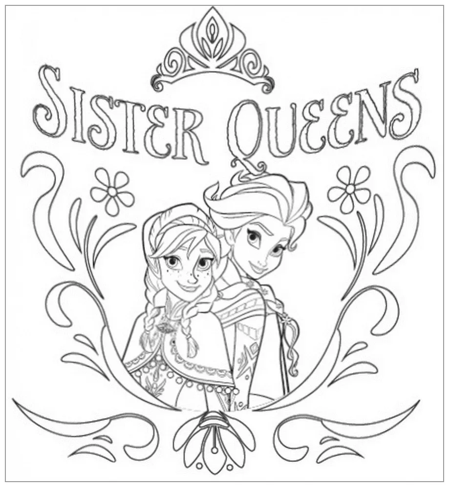 Frozen coloring page happy birt ay coloringbay