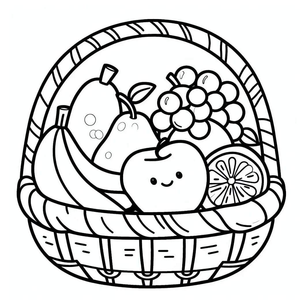 Fruit Basket coloring pages - ColoringLib