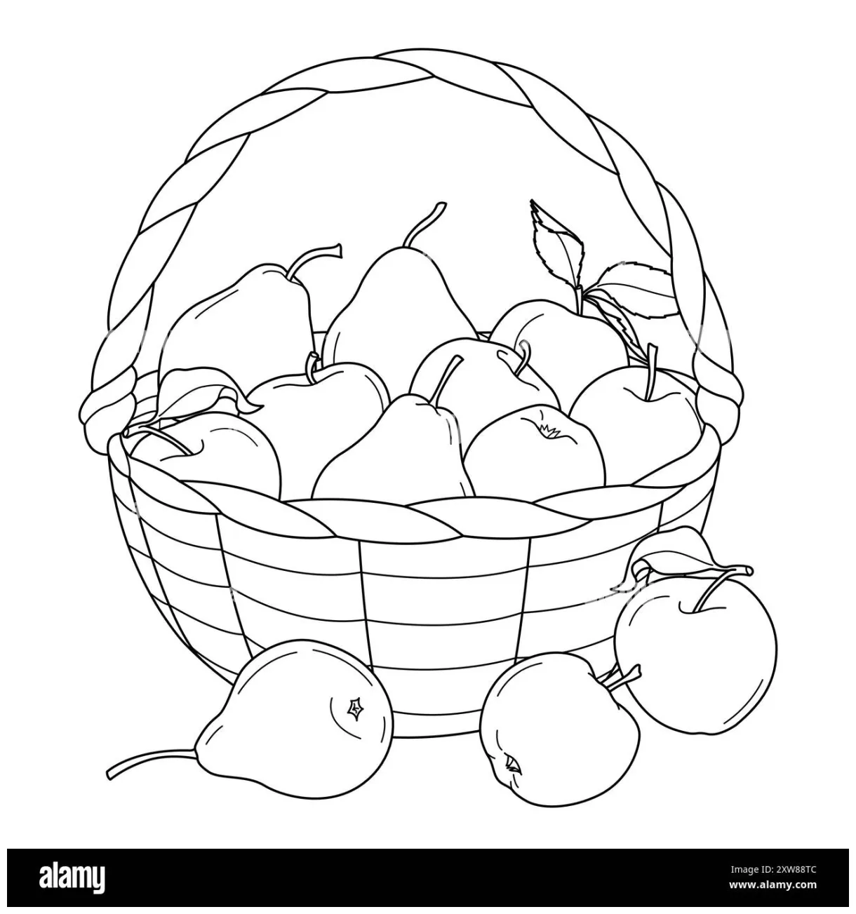 Coloring Image Fruit Basket Fruit Basket Coloring Page Photos, Images