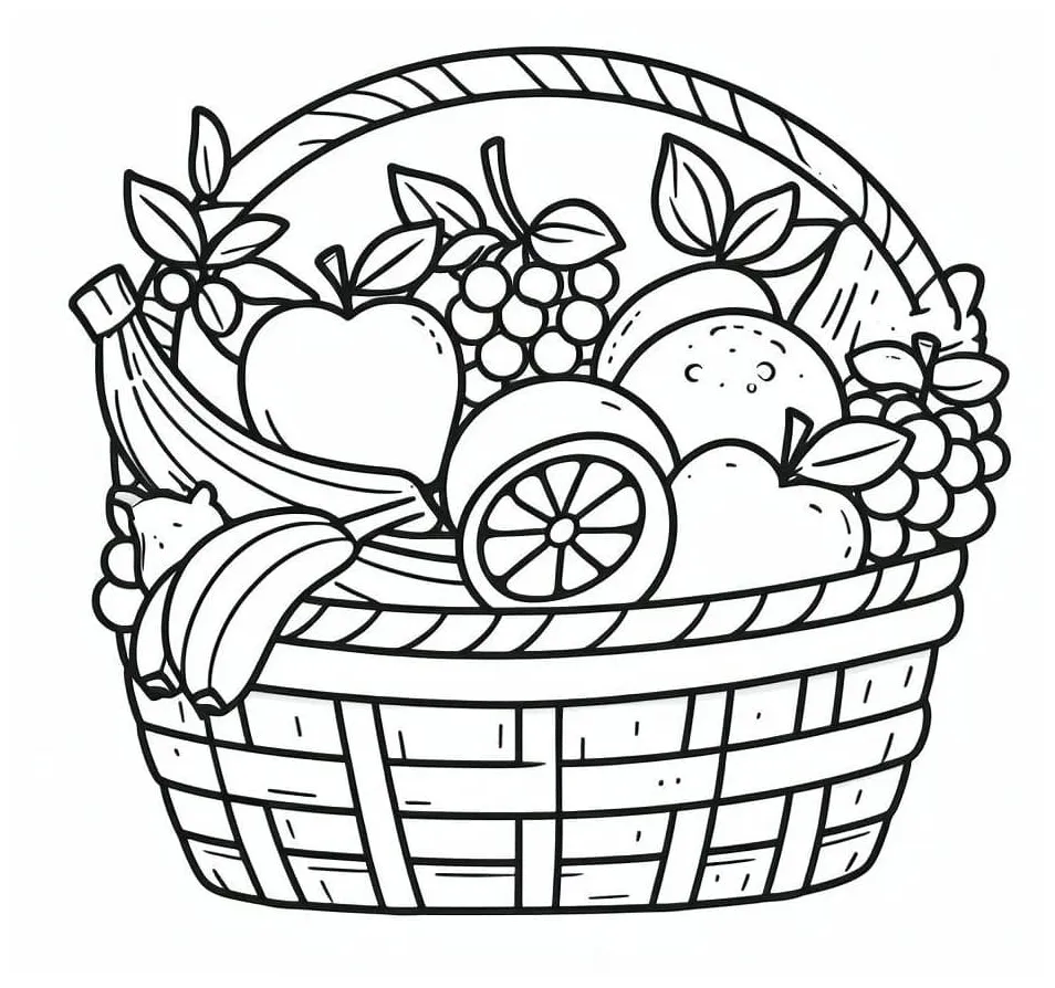 Fruit Basket coloring pages - ColoringLib