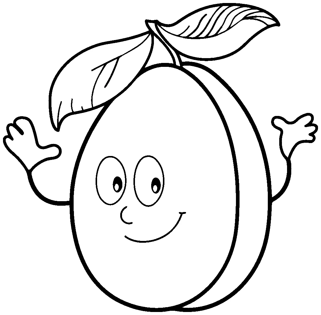 Fruit Coloring Pages for childrens printable for free