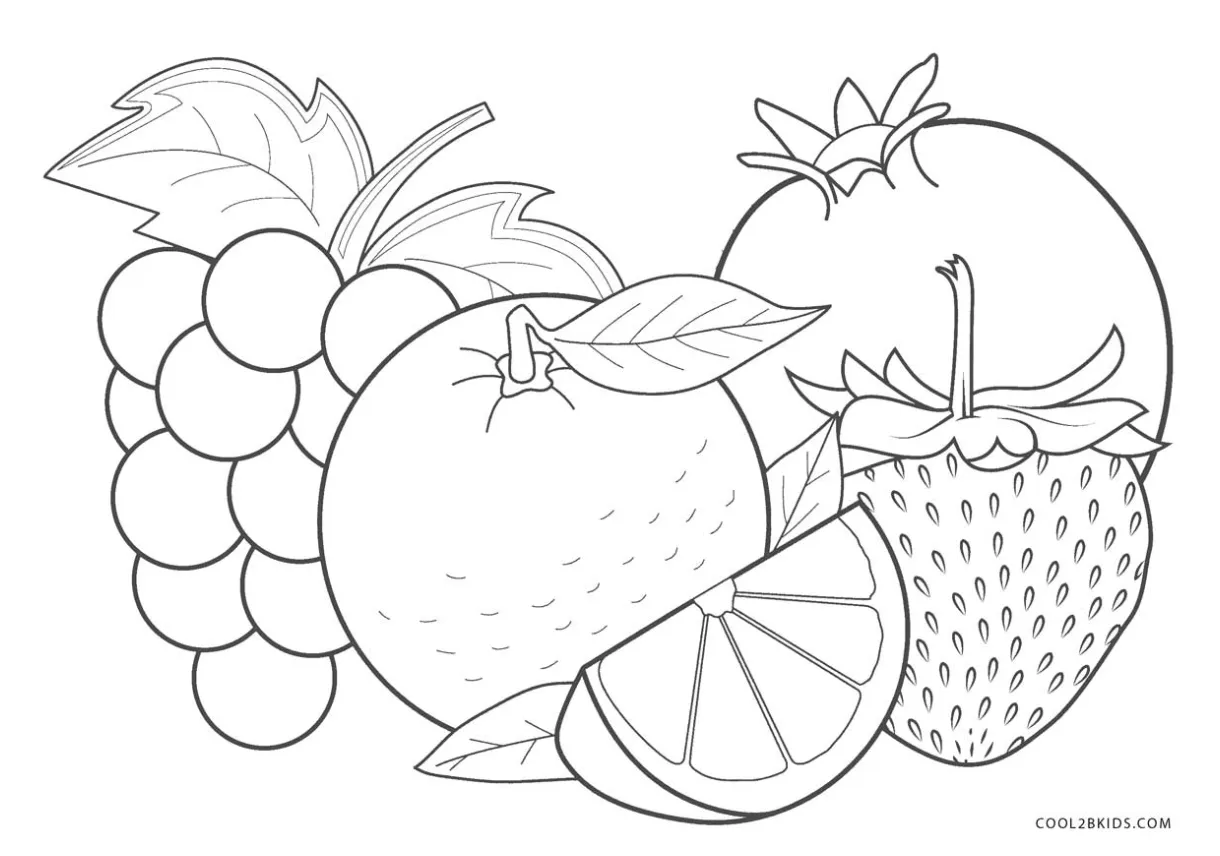 Free Printable Fruit Coloring Pages for Kids