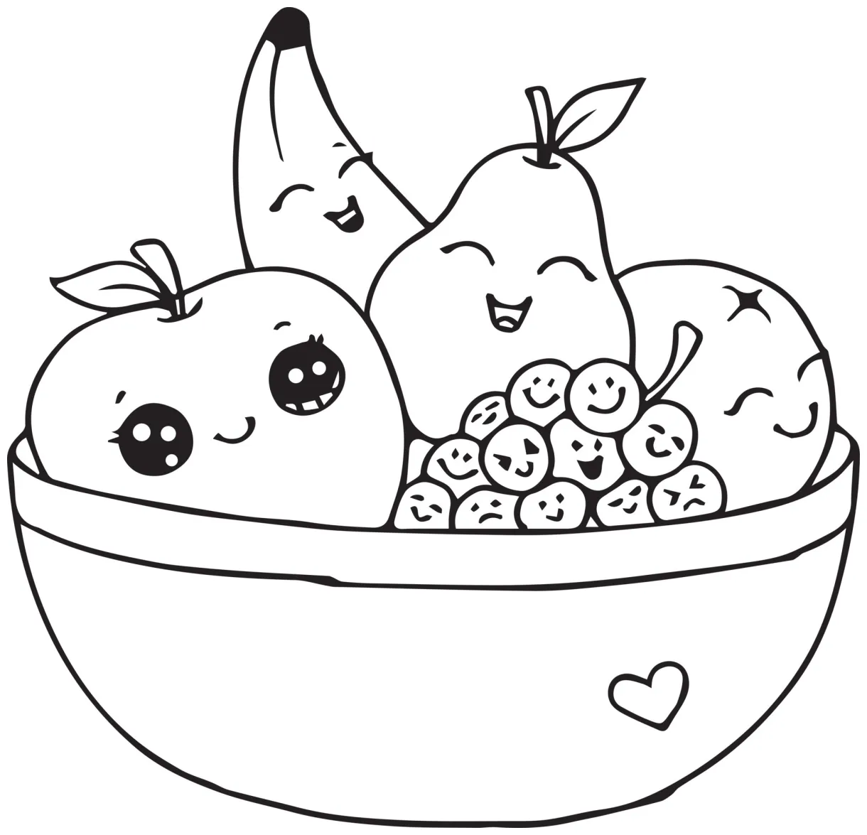 Fun Fruit Coloring Page: Printable Designs Easy!