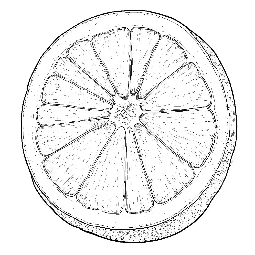 Orange cross-section coloring page coloring jungle