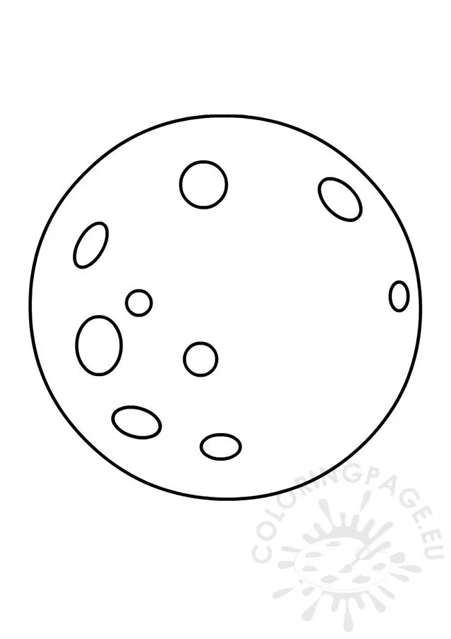 Full moon coloring page printable coloring page