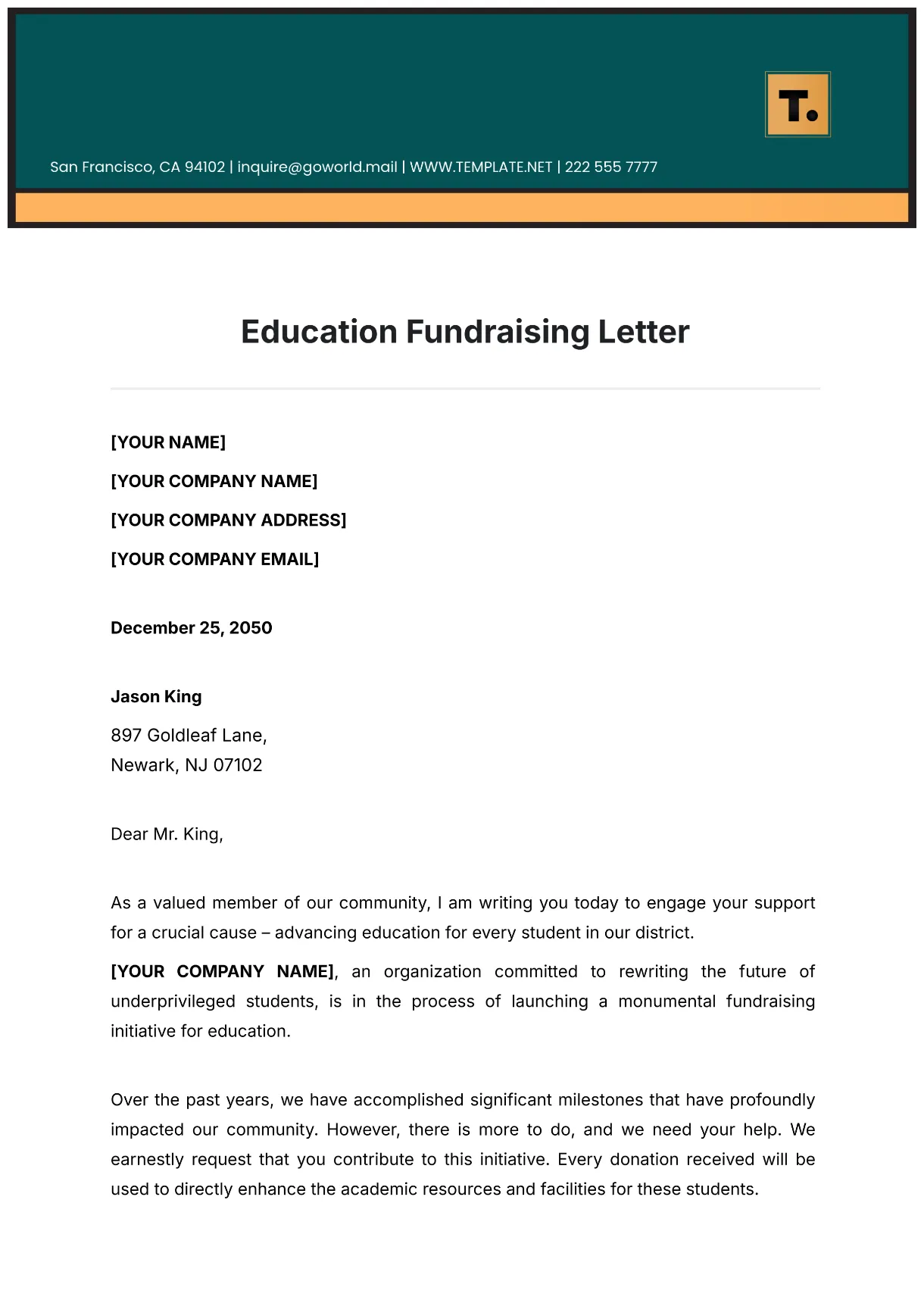 Sample mission trip fundraising letter