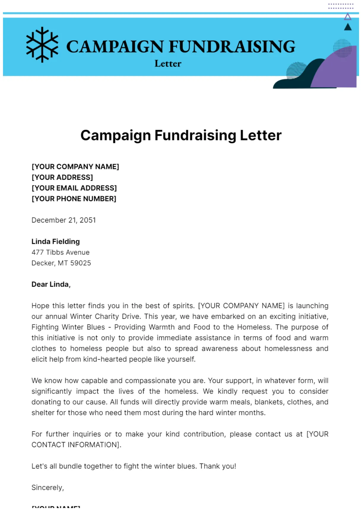 Free campaign to edit online