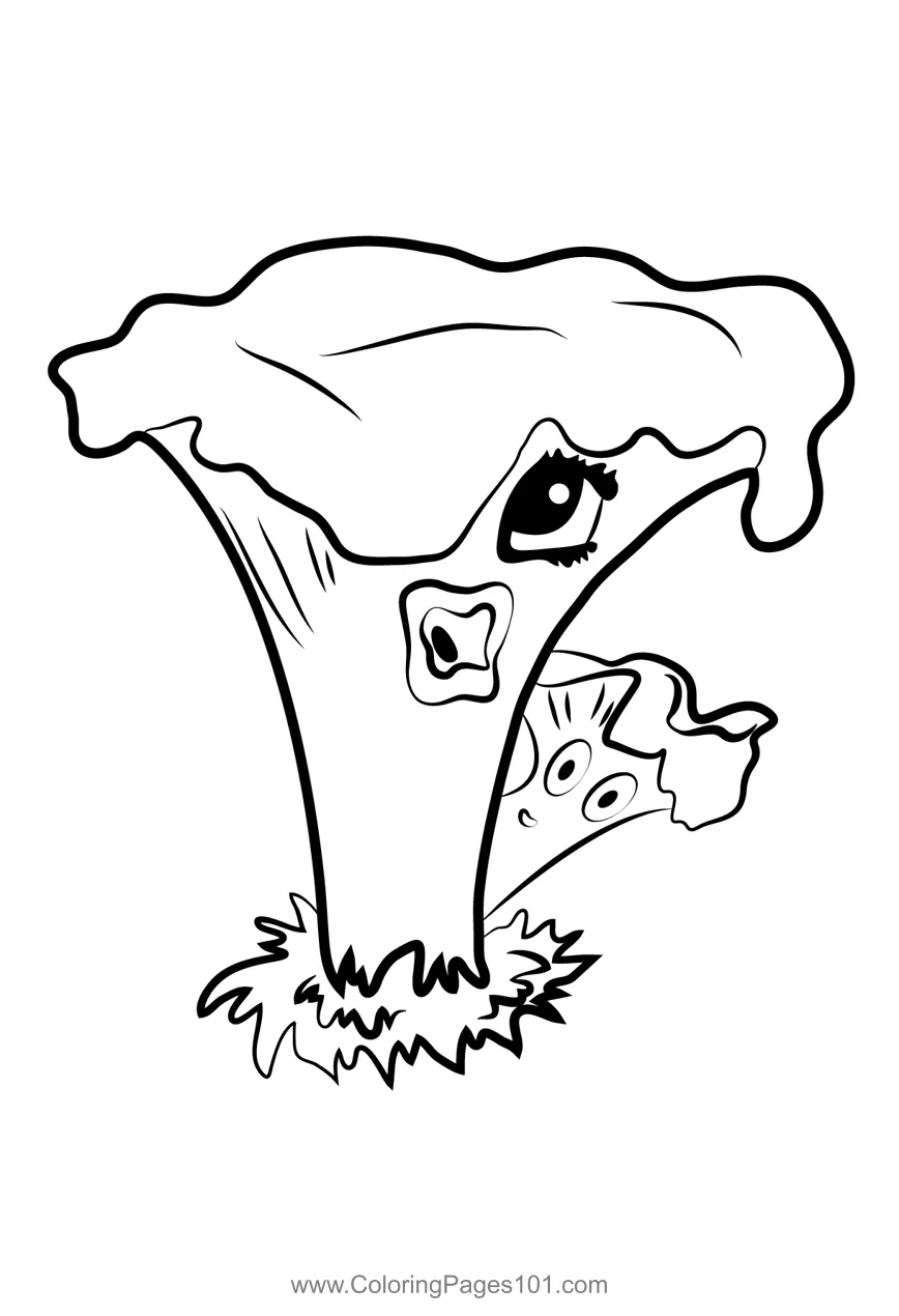 Cute for kids free mushrooms printable coloring