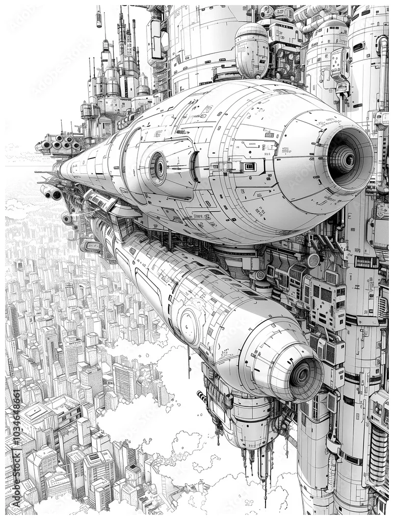 In cartoon style. futuristic street