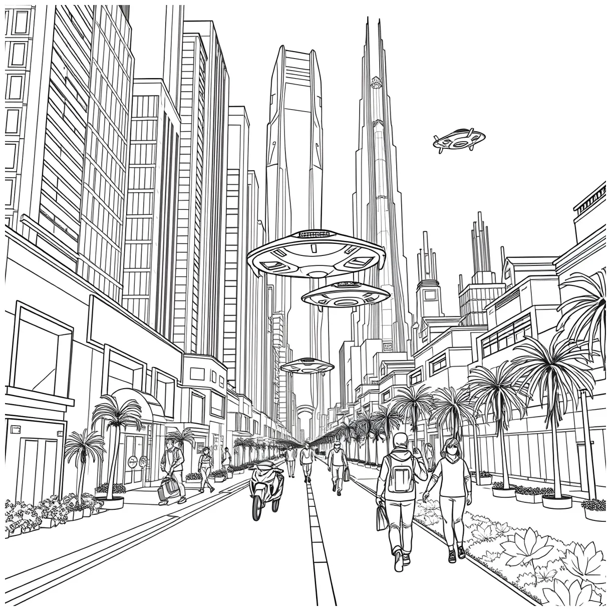 1 best futuristic coloring pages free printable pdfs