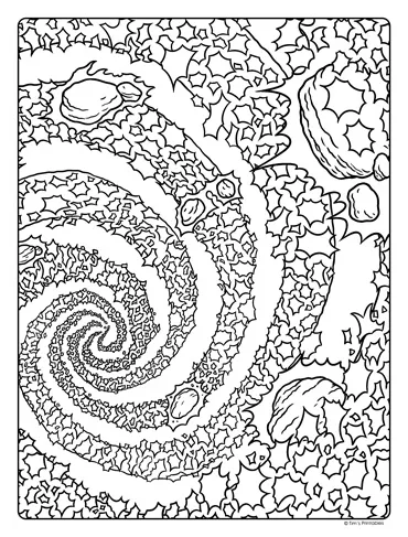 Galaxy coloring page tim's printables