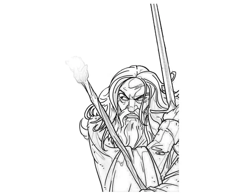 Gandalf the grey coloring pages coloring pages