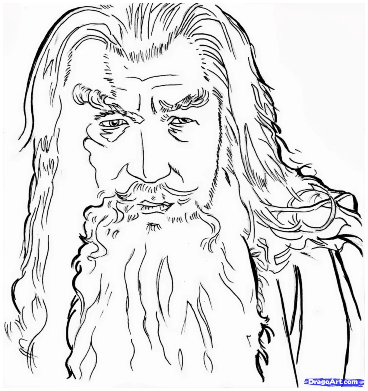 Gandalf the grey coloring page coloring pages