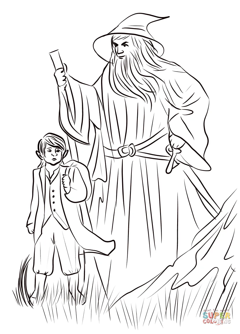 Gandalf the grey coloring pages coloring pages