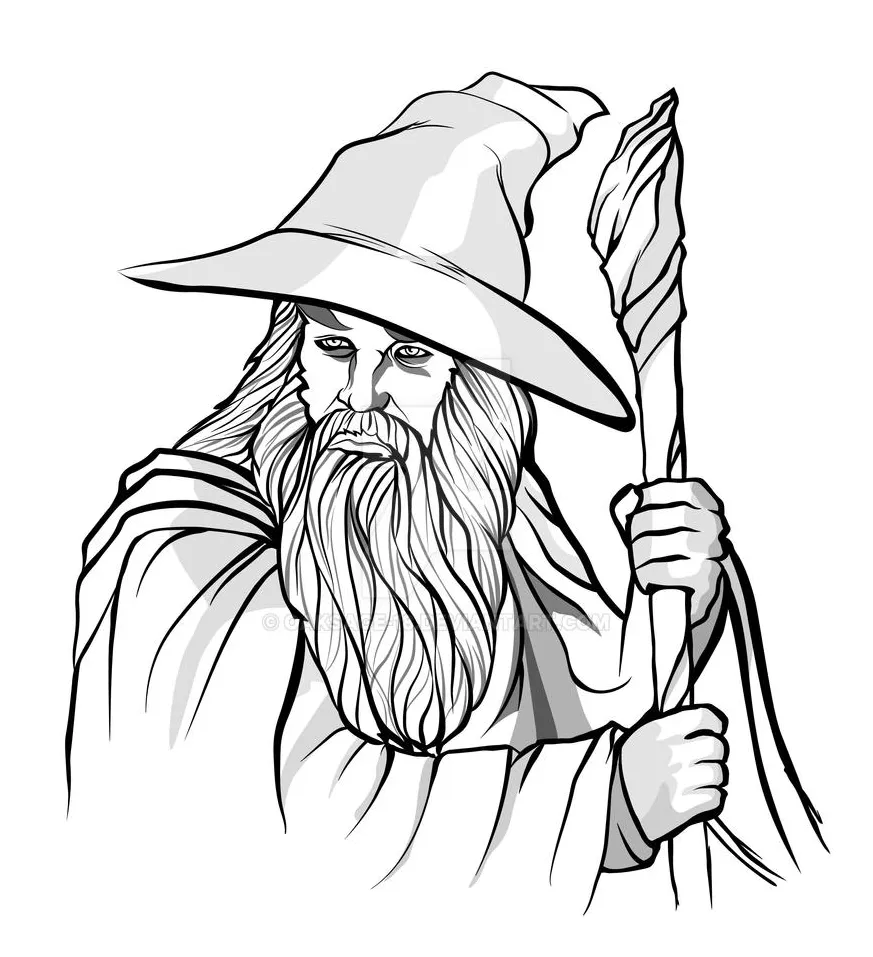 Gandalf pages coloring pages