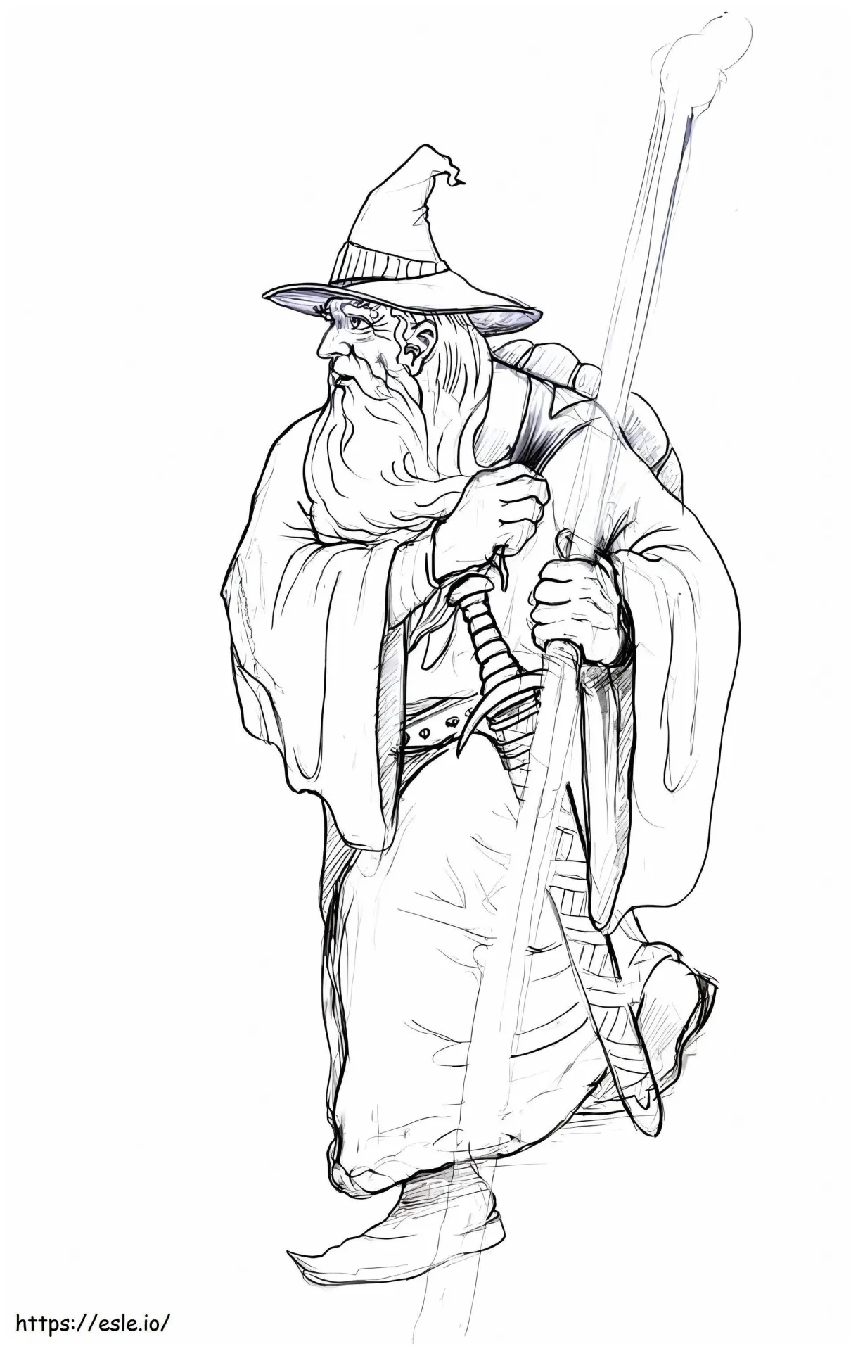 Gandalf 3 coloring page