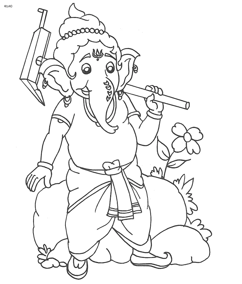 Ganesha Coloring Pages - Coloring Home