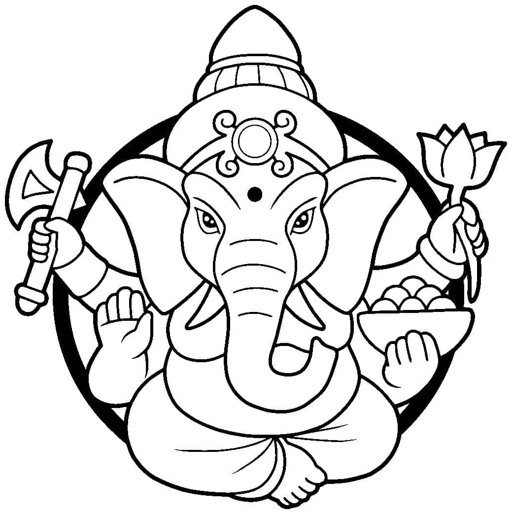 Ganesha to Print coloring page - Download, Print or Color Online for Free