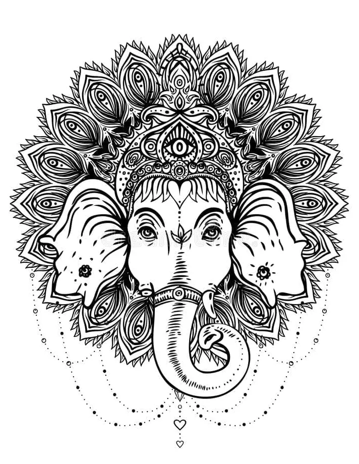 Ganesha - Sheet 6 coloring page - Download, Print or Color Online for Free
