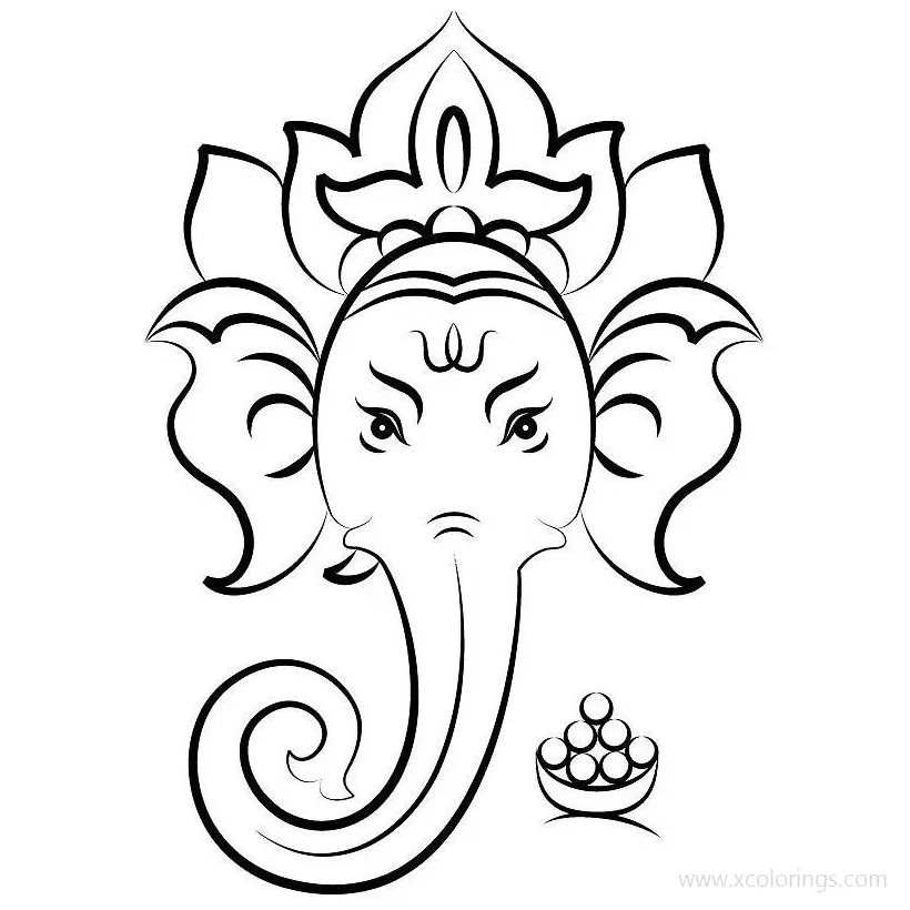 Ganesha Coloring Pages - XColorings.com