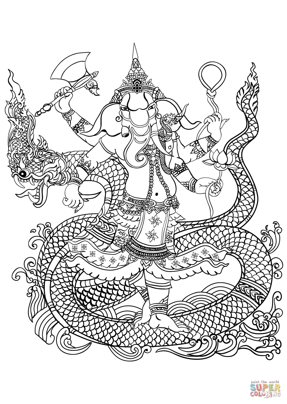 Ganesha coloring page | Free Printable Coloring Pages