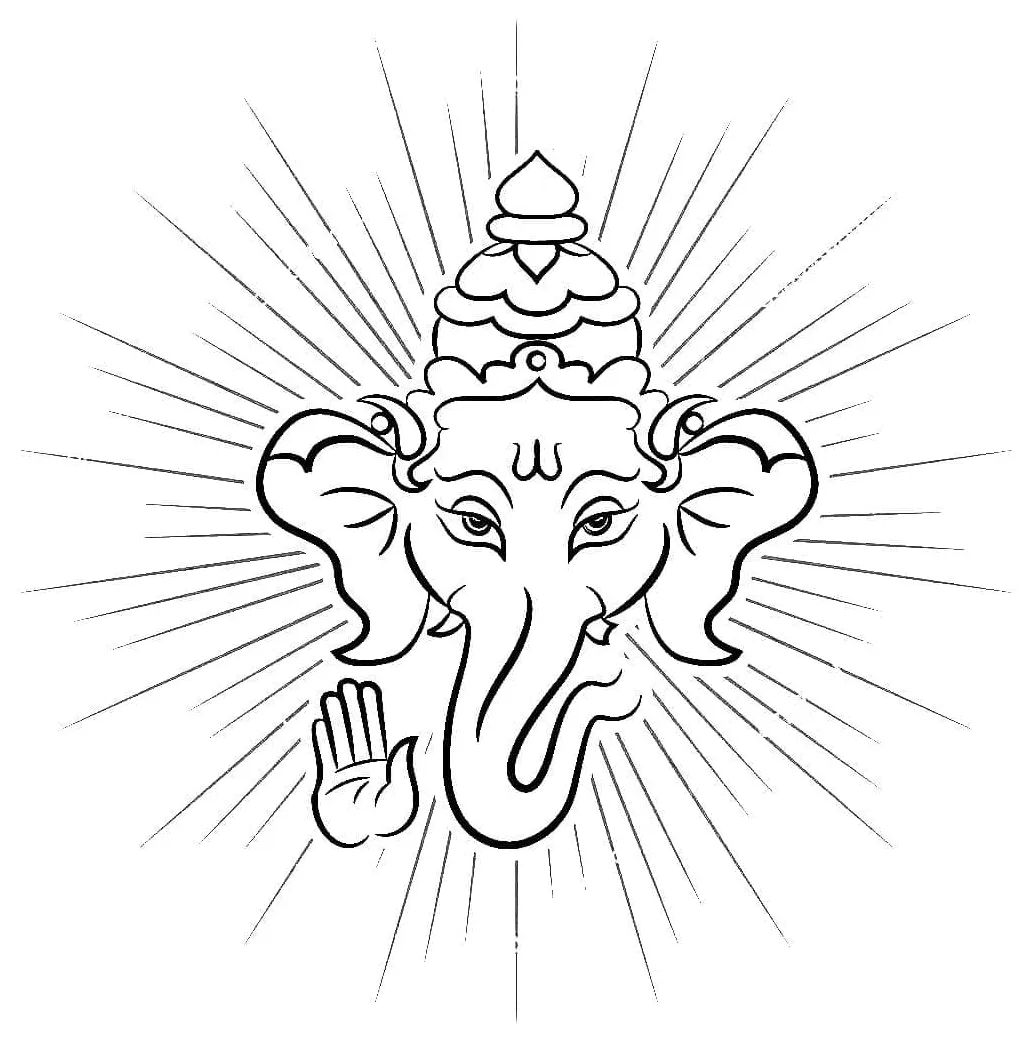 Ganesha Printable coloring page - Download, Print or Color Online for Free