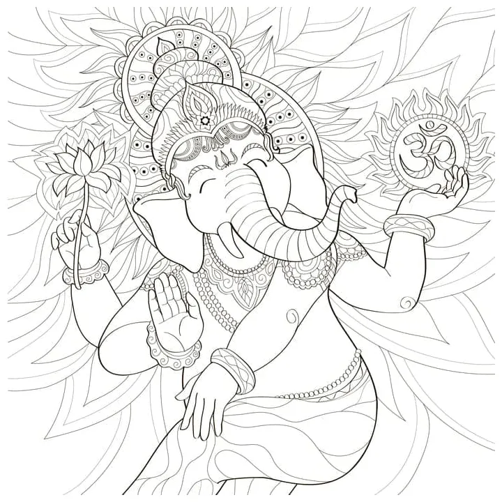 Fantastic Ganesha coloring page - Download, Print or Color Online for Free