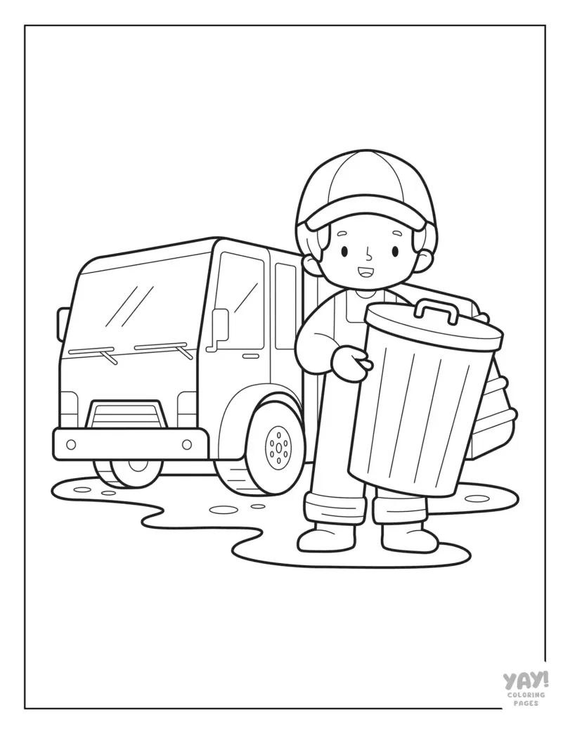 Garbage truck coloring pages free printables