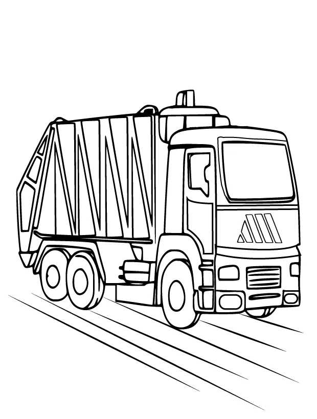 City garbage truck coloring page free printable coloring pages for kids