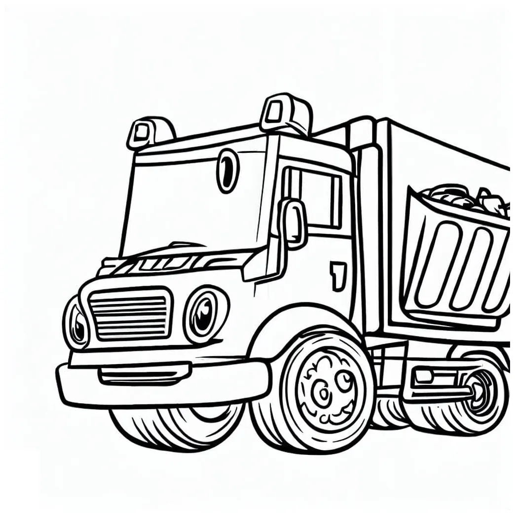 Garbage truck coloring pages coloringlib