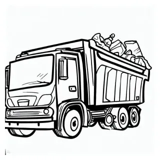 Garbage truck outline coloring pages coloring for kids smart