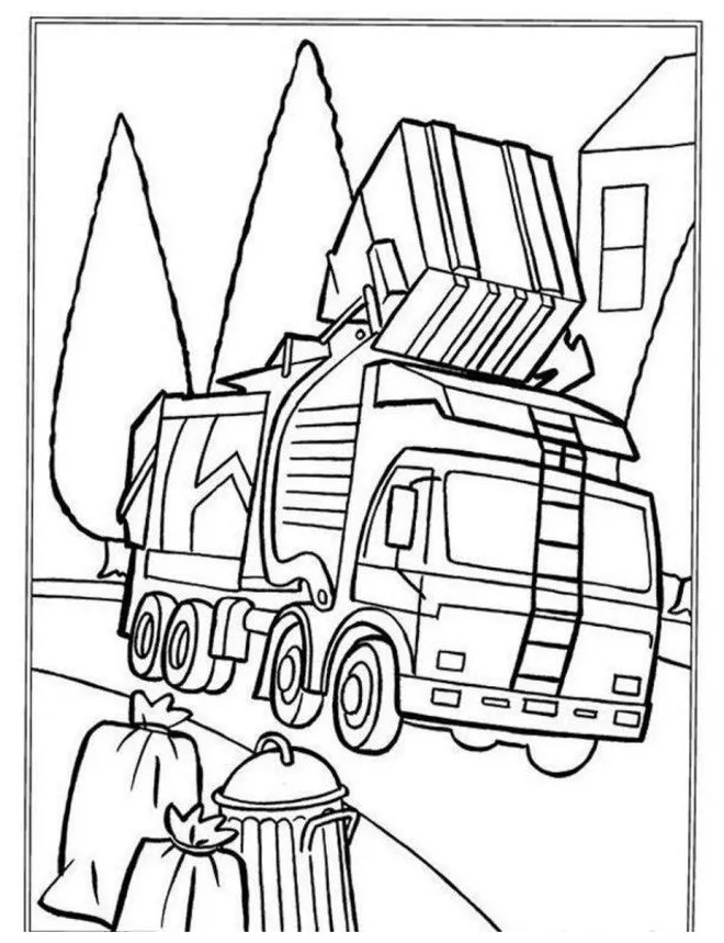 Free , download free garbage truck coloring